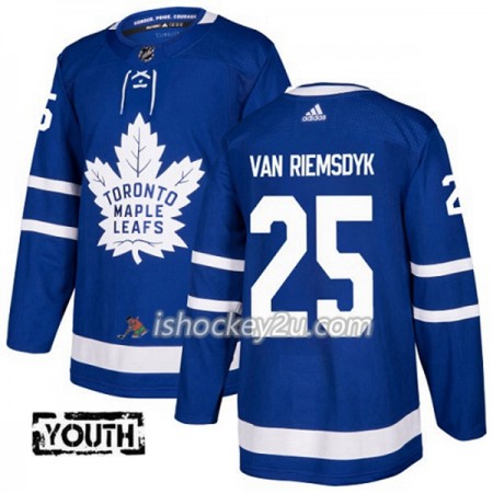 Børn NHL Toronto Maple Leafs Trøje James Van Riemsdyk 25 Adidas 2017-2018 Blå Authentic